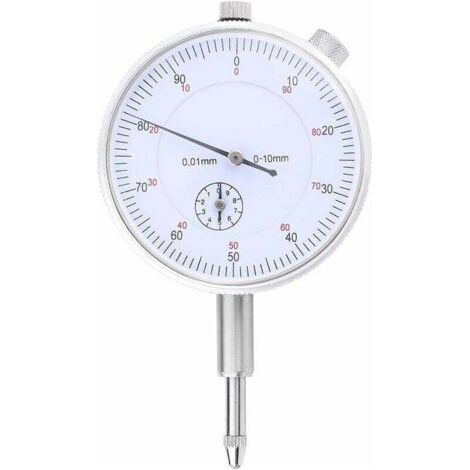 Dial Indicators Metric Comparator Accuracy 0.01mm, Range 0 10mm, 9.55.52.2cm (White),Fonepro (1/5)