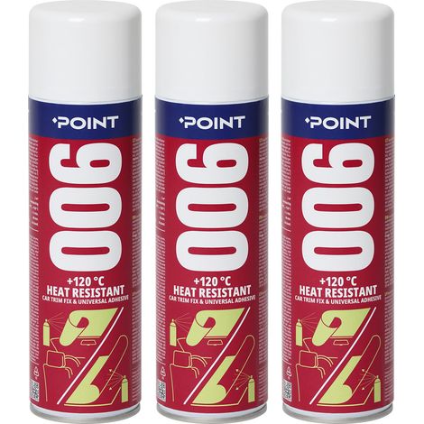 Colle en aérosol haute température POINT 006 +120°C – adhésif résistant à la chaleur – 500 ml – Lot de 3 pièces (1/5)