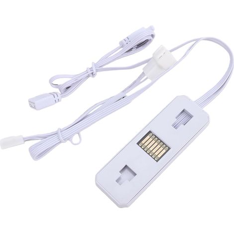Câble D'extension ARGB, Répartiteur RVB Adressable 3 Broches 5 V pour Lumière LED de Ventilateur PC, avec Tissée pour la Gestion des Câbles (White) (1/5)