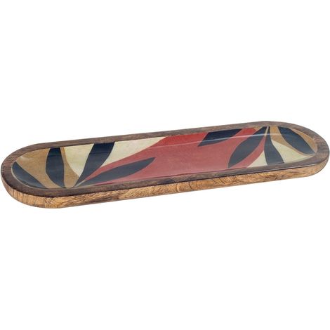 Signes Grimalt Ovale Tablettblätter Kisten und Tabletts  Braune Schüssel - 2x46x14cm