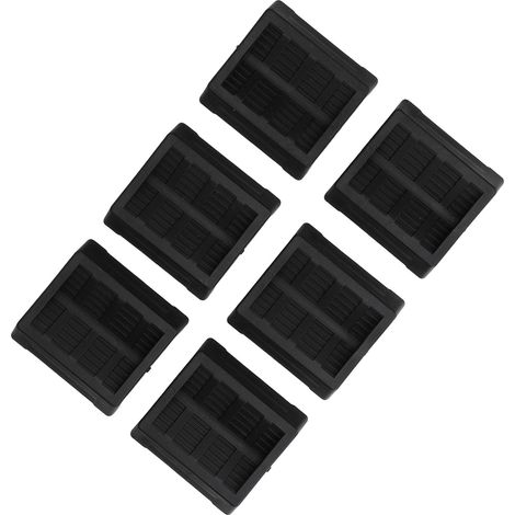 Lot de 6 embouts de protection pour meubles, roulettes de lit, chaises, armoires, canapés, placards, noir (1/5)