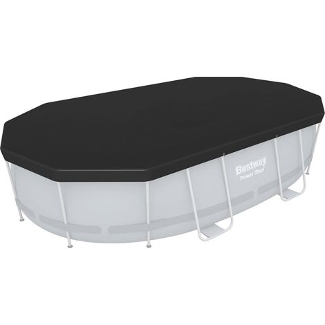Abdeckung für ovalen Rahmenpool 427 x 250 x 100 cm Bestway 58425