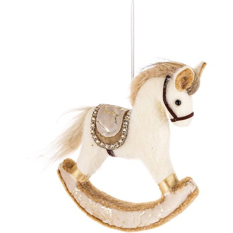 Pendentif sapin de Noël, plastique beige, 15 x 16 x 3,5 cm (1/3)