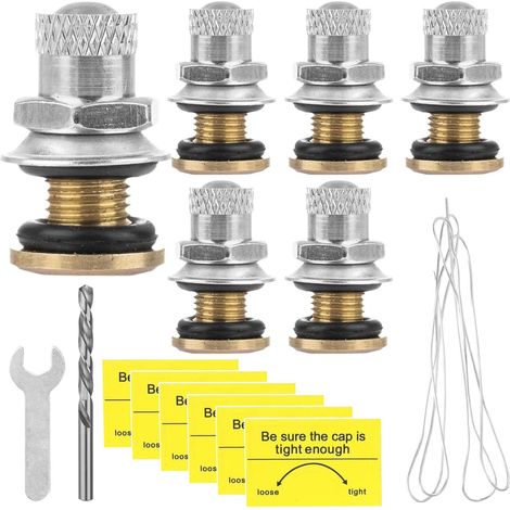 6 Pièces Bouchons D'aération pour Bidons D'essence, Kit D'aération pour Réservoirs de Carburant, pour Améliorer le Débit, pour Bidons D'essence, Réservoirs de Carburant, Bidons D'eau (Gris) (1/5)