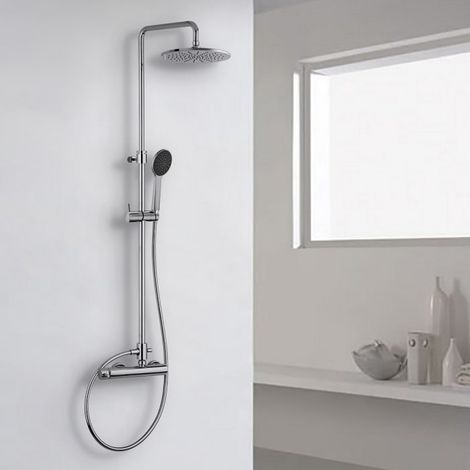 Kronenbach Duschsystem 2.0 rund mit Einhebelmischer und Kopfbrause 22,5 cm (1/3)