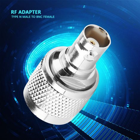 Adaptateur coaxial RF (2 pièces) de type N mâle vers BNC femelle, convertisseur de test (1/5)
