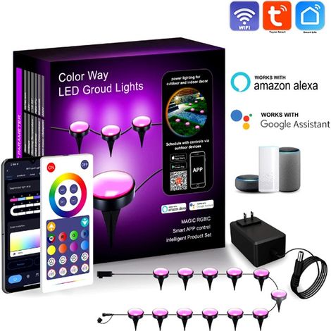 Tuya Luci da Terra a LED RGBIC Smart WiFi e Bluetooth (1/5)