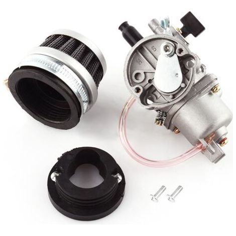BUNTHAUS PA Carburateur avec filtre à air, kit cylindre-piston moteur, carburateur avec joint de bougie d'allumage pour moto tout-terrain 47cc 49cc, moteur boxer, moto, kart, scooter ATV (1/4)