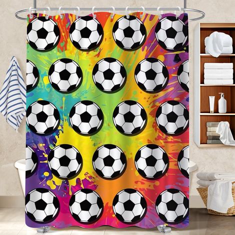 Kit rideau de douche en polyester 180x180 design polyester pour salle de bain pour une touche de gaieté et de couleur (1/5)