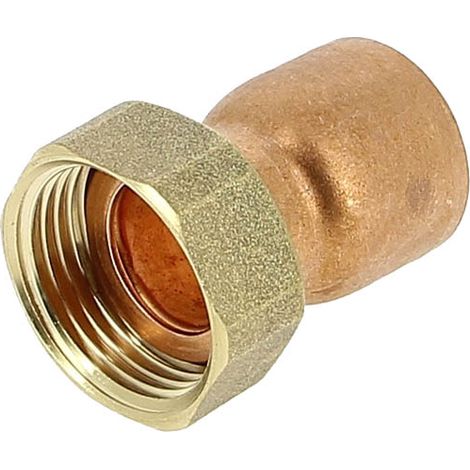 Anquier – Raccord de robinetterie cuivre droit 2 pièces femelle écrou libre Ø28 – Taraudage 1" pour installations sanitaires