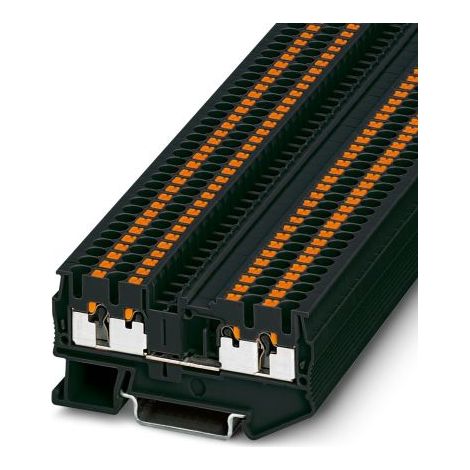 Bloc de jonction de traversée Phoenix Contact PT 2.5-QUATTRO BK, 0.14 4mm², Enfichable, Noir ( Prix pour Boîte de 50 )