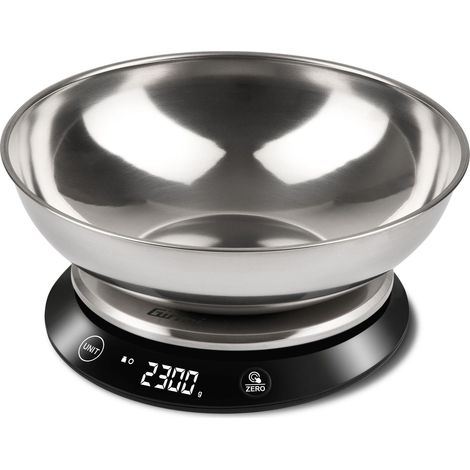 Girmi PS84 Noir, Acier inoxydable Comptoir Rond Balance de ménage électronique (1/3)