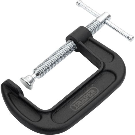 Heavy Duty G-Clamp 76mm by Draper - Professional Grade Heavy Duty Clamp for Woodworking and Metalworking Projects