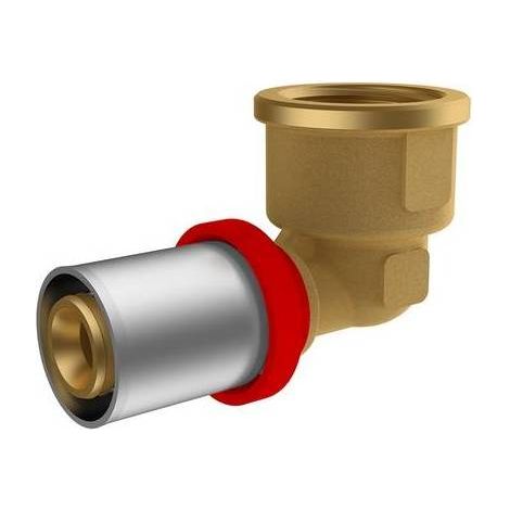 RACCORDO A PRESSARE IKARO CURVO FEMMINA Misura: 1" - D.32x3 -CONF