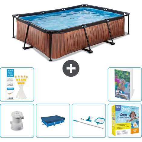 Exit-toys Piscina Exit Rectangular - Efecto madera - 300x200x65 cm - 7-piezas  S202 (1/5)