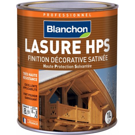 Lasure HPS haute protection solvantée finition chêne clair bidon de 1 litre - BLANCHON