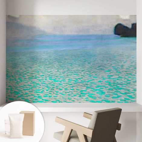 Papier peint intissé décoratif avec motifs pour salon et chambre a motif - Colle incluse gratuite Eau turquoise 104x70 cm (1/5)