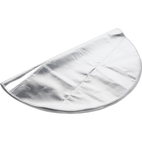 Schutzmatte für Grill, Feuerstelle, Terrasse, Holz- und Gasfeuerstelle, Rasengrill, silbergrau, 60 cm (1/5)