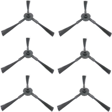 Cepillos laterales de repuesto, paquete de 6 unidades, compatibles con aspiradoras robot iLife, Beetle A4/A6/V3/V5, accesorios para aspiradoras robot Ecovacs Magic Mirror. (1/4)