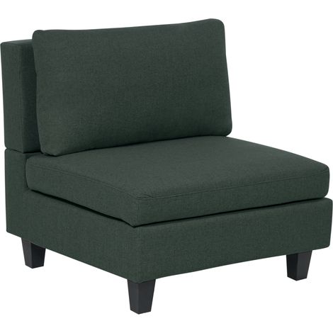 Sillón modular de tela de acolchado con cojín pieza sofá modular verde oscuro Unstad
