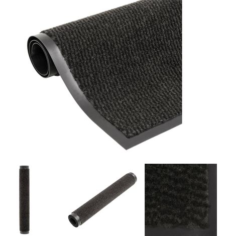 The Living Store Fußmatte getuftet 60x180 cm Schwarz - Fußmatten (1/4)