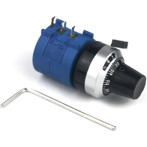 3590S-2-103L 10K Ohm 10 Tours,Potentiomètre Rotatif de Précision Bobiné,Bouton Rotatif à Cadran de Comptage de Résistance Réglable (1/5)