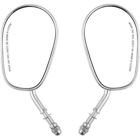 Rétroviseur moto rétroviseur Harley rétroviseur haut de gamme entièrement en métal rétroviseur Harley Couleur argent (1/5)
