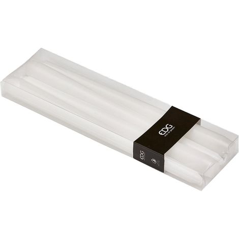 Confezione 4 candele in cera stelo H 25 cm decorazione luminosa Ø 2.10 edg -Panna (1/2)