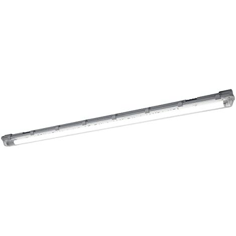 LEDAVANCE Cablaggio passant 150cm  Apparecchio impermeabile, 19W, bianco 4000K, 2000 lumen, canalina per cavi integrata, classe di protezione IP65, collegamento senza attrezzi di fino a 10 apparecchi (1/4)