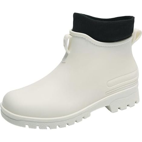 Bottes de Pluie Thermiques en Femme Botte Caoutchouc Fourree Femmes Fourrees Bottes Jardin pour (1/4)