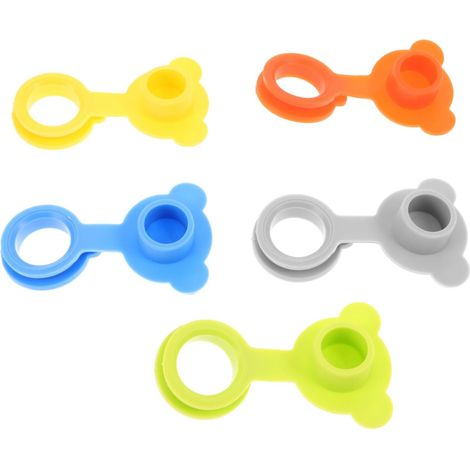 5 Pièces Silicone Bath Tub Drain Plug Leakproof Soft Silicone Basin Hole (1/5)