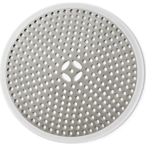 Filtre à cheveux  pour douche et lavabo – Crépine d'évacuation, diamètre 118 mm, récupérateur de cheveux pour salle de bain (1/4)
