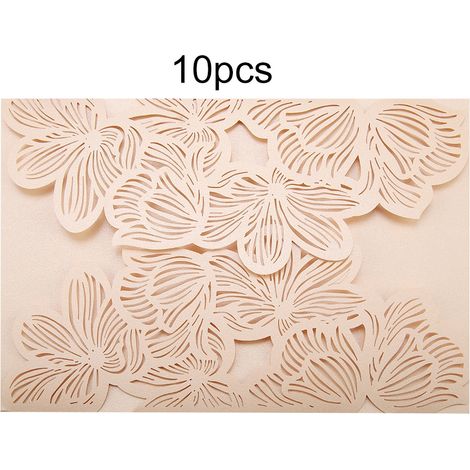 10 enveloppes 10 pour invitations de mariage style européen, cartes sculptées pour fête d'anniversaire, lot de 10 pièces (1/5)