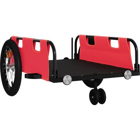 Rimorchio/carrello per il trasporto di biciclette in tessuto Oxford ferro rosso 020044388