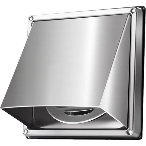 Grille d'aération carrée en acier inoxydable 304, capuchon étanche à la pluie pour mur extérieur, grille de ventilation ,95 mm de diamètre (1/5)