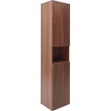 Evolution hoher Hängeschrank 36×165×32 cm, Nussbaum Aida matt