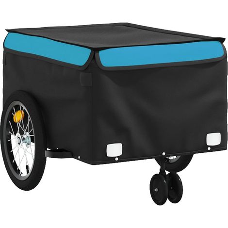 Remorque chariot transport de vélo 45 kg fer bleu (1/5)