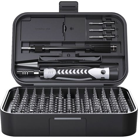 Kit de tournevis de précision 130 en 1 pour mécanicien de précision - ordinateur portable, jouets, montres, appareil photo, lunettes (1/5)