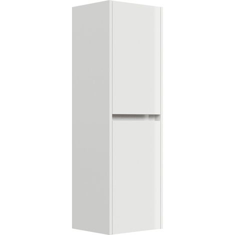 Badezimmer Hochschrank 112cm Softclose Taifun Wandmontage weiß Hgl (1/5)