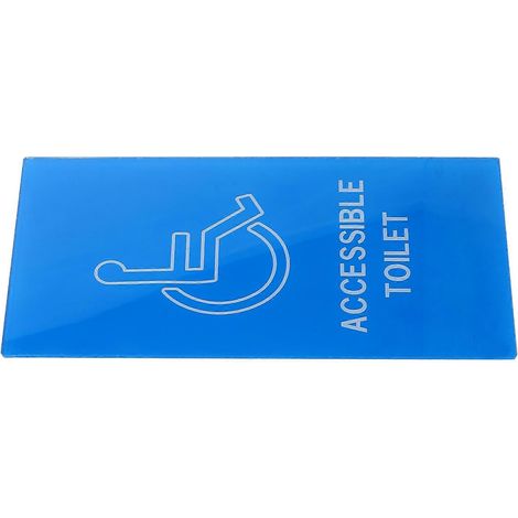 Panneau de toilettes accessibles, plaque de porte en acrylique, adapté aux personnes handicapées, ensemble de salle de bain 3 pièces. (1/5)