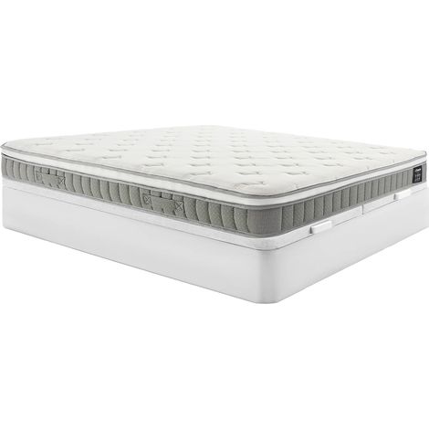 Set 180 x 200 cm rete letto contenitore bianco + materasso molle insacchettate e memory foam sp.21cm - VITOGO di YSMÉE (1/5)