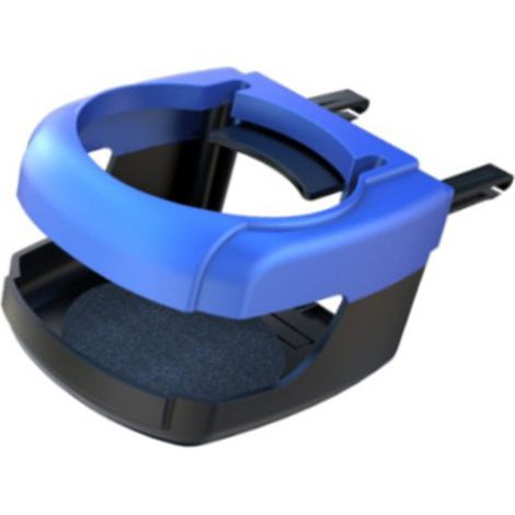 Porte-gobelet pour bouche d'aération voiture en ABS avec pad anti-dérapant en éponge, bleu, 8x8.5x5cm, pour boisson, 1 support et 2 pinces (1/5)