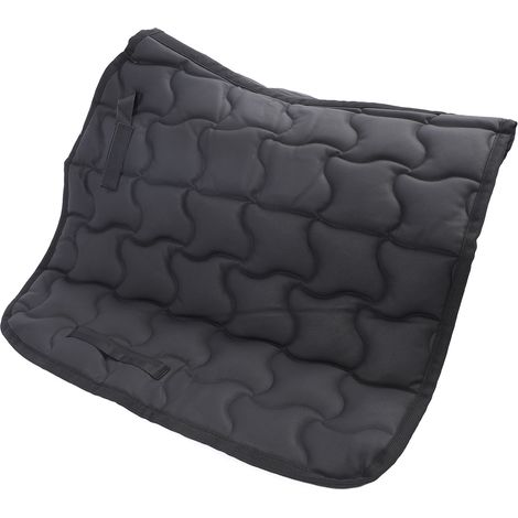 Selle cheval coussin respirant anti-abrasion cuir PU imperméable équipement équitation noir 116x66cm (1/5)