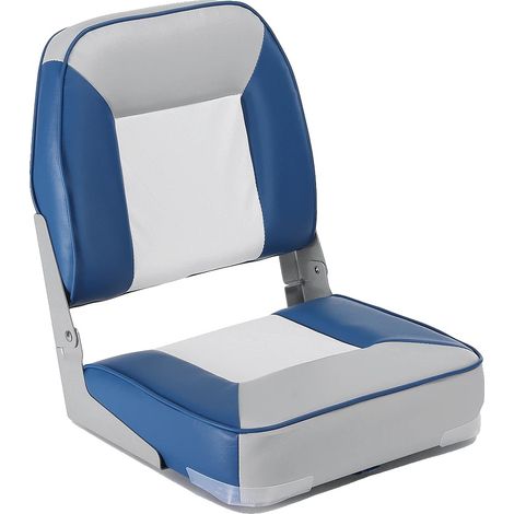 Silla plegable para barco, aleación de aluminio, diseño giratorio, color azul. (1/5)