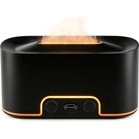 GDHZS- Diffuseur Huiles Essentielles,220ML Petit Diffuseur Parfum Maison,Humidificateur Ultrasonique avec Lumières LED 7 Couleurs, Diffuseur d'arômes-Noir (1/5)