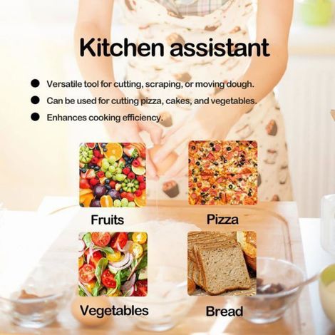 Grattoir À Pâte - Acier Inoxydable - 15 x 12,5 cm - Échelle De Mesure Laser - Cuisine Professionnelle Et Domestique - 1 Pièce (1/5)