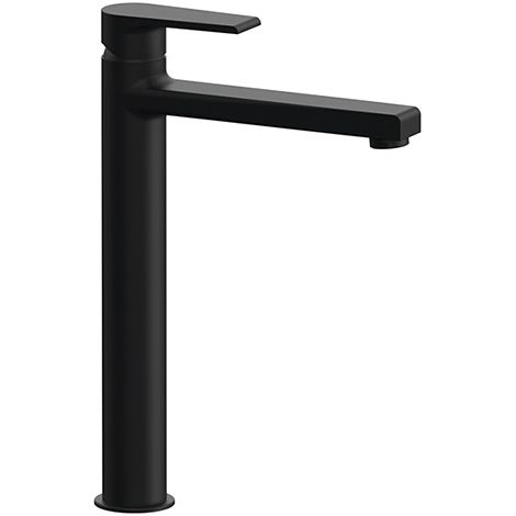 MISCELATORE MONOCOMANDO LAVABO ALTO LINEA ARTIC Nero Opaco