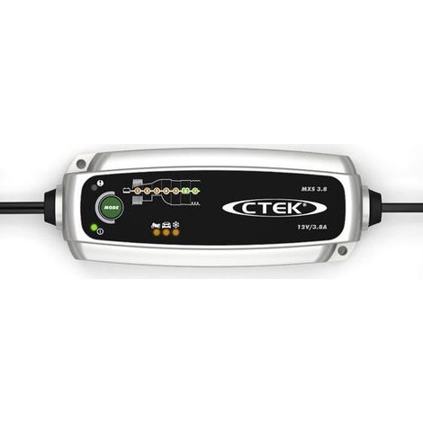 Chargeur intelligent 12V pour batteries voiture et moto – Courant 3.8A – Entretien jusqu'à 160Ah – Étanchéité IP65 – Désulfatation automatique – Ctek (1/3)