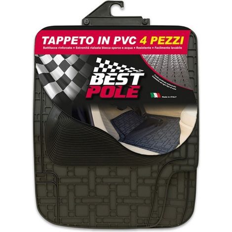 Tappeto pvc best pole 4 pezzi nero - rhutten (1/2)