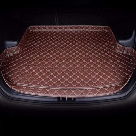 Cuir Tapis Coffre Voiture pour BMW 3 Series 2012-2019 [F31] [Touring], Cuir Protection Tapis AntidéRapant Imperméable Intérieur Accessoires,F/Coffee (1/5)